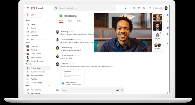 Google Meet screen shot.